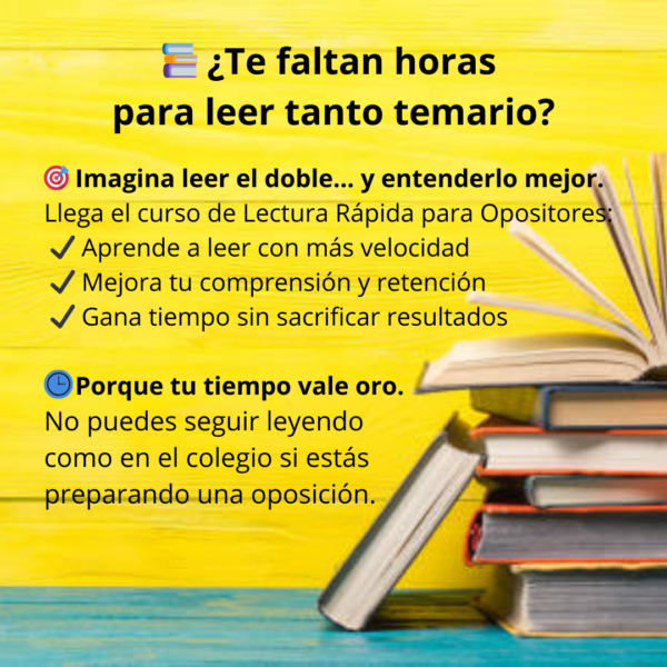 Curso "LECTURA RÁPIDA ESPECIAL OPOSITORES" - Imagen 2