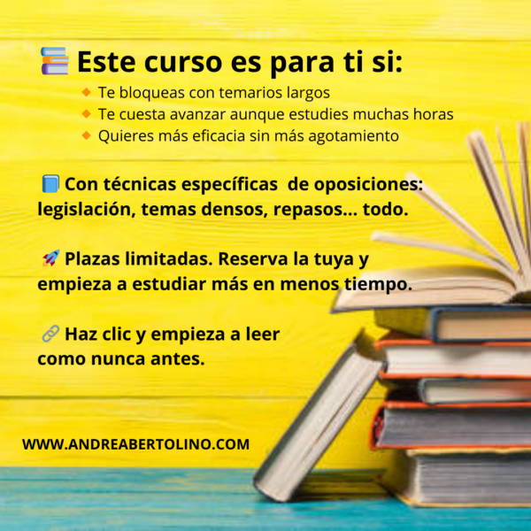 Curso "LECTURA RÁPIDA ESPECIAL OPOSITORES" - Imagen 3